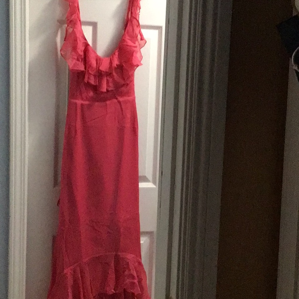 Lulu's Pink Ruffle High-Low Dress - Picture 2 of 2